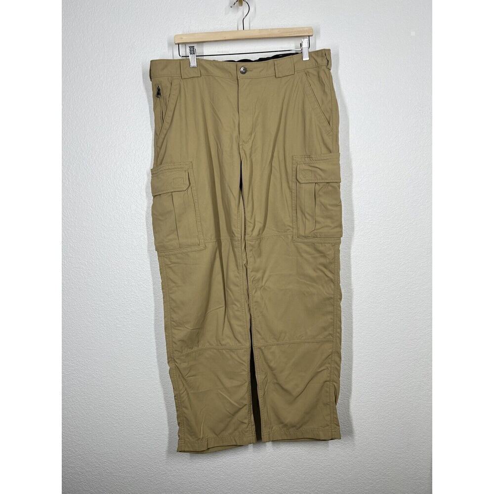Duluth Trading Co Mens Utility Cargo Pants XL Khaki Nylon